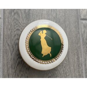 PAPEL Freelance Trinket Box Lady Golfer Fine Bone China 1996 Made In Thailand